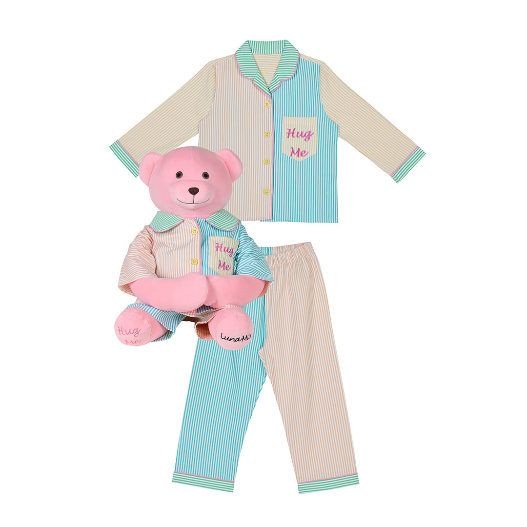 Kika Multicolor Hug Me Uyku Arkadaşlı Pijama Seti