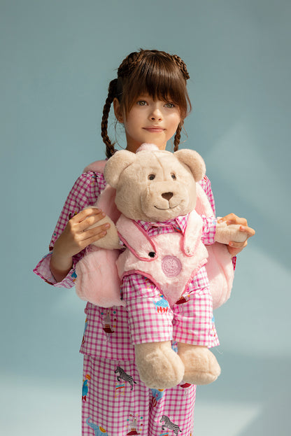 Pink Circus Sırt Çantalı Uyku Arkadaşlı Pijama Seti