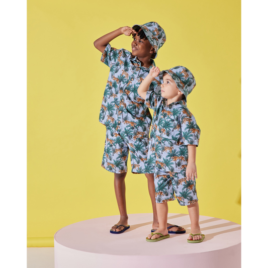 Safari Gömlek, Şort ve Şapka Takımı