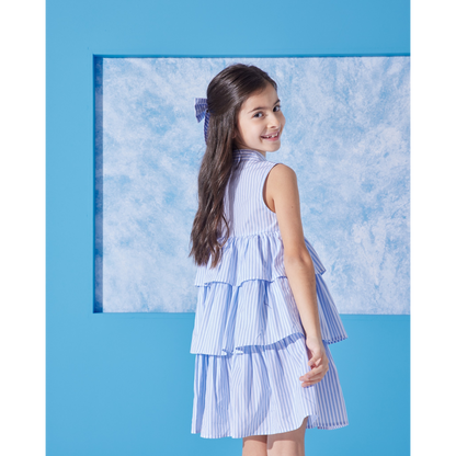 Azur Elbise ve Fiyonk Toka