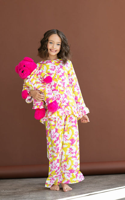 Barbara Pyjama Set with Matching Teddy – Soft & Elegant Sleepwear