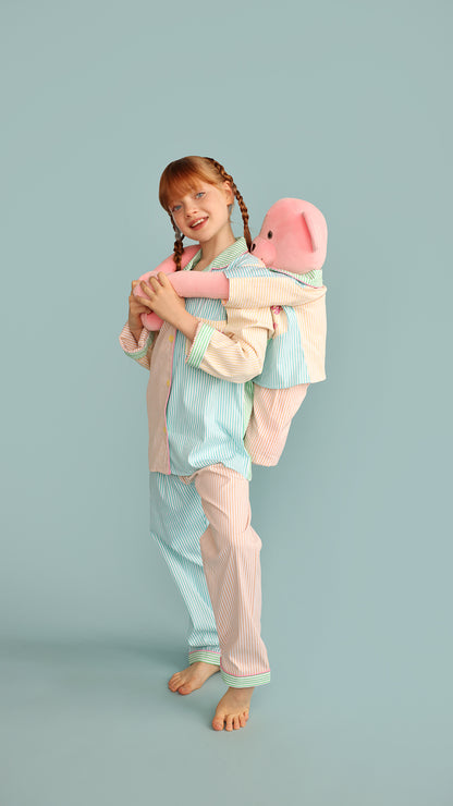 Kika Multicolor Hug Me Uyku Arkadaşlı Pijama Seti