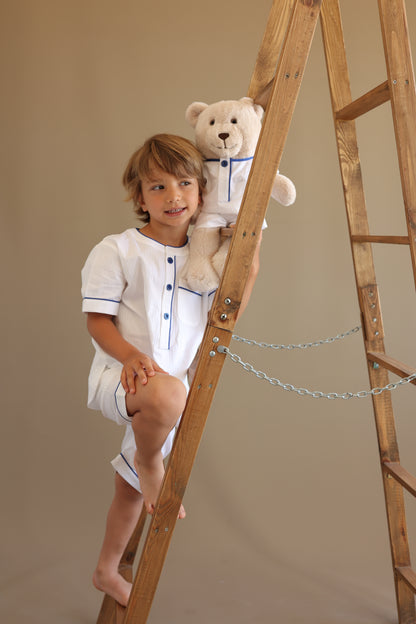 Pure White Boy Uyku Arkadaşlı Pijama Seti